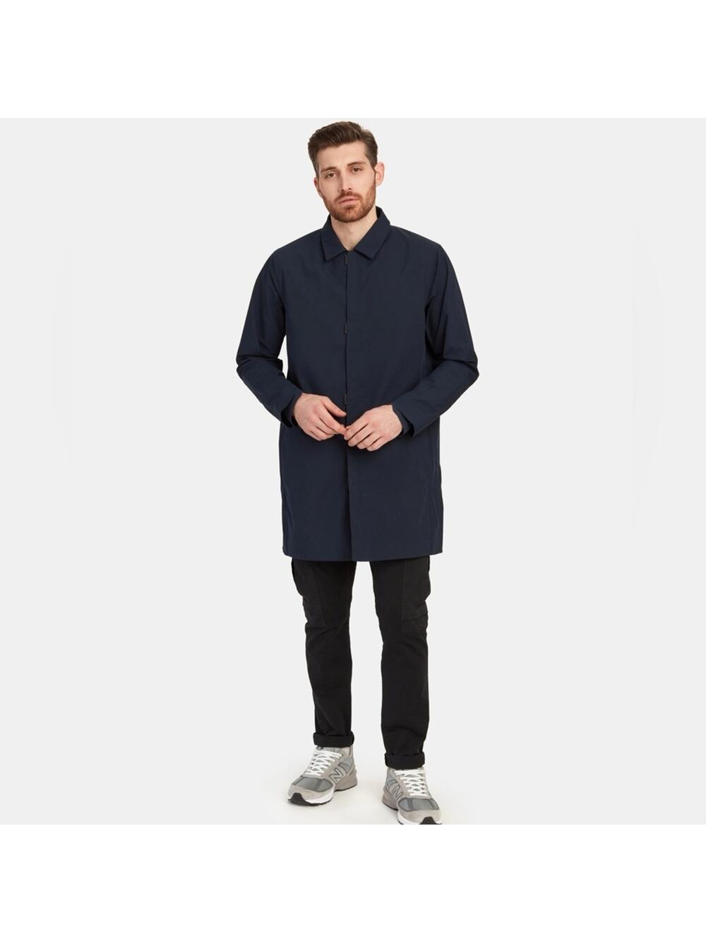 Descente $780 Sun Shield Hard Shell Bal Collar Coat in Blue Size Small NWT